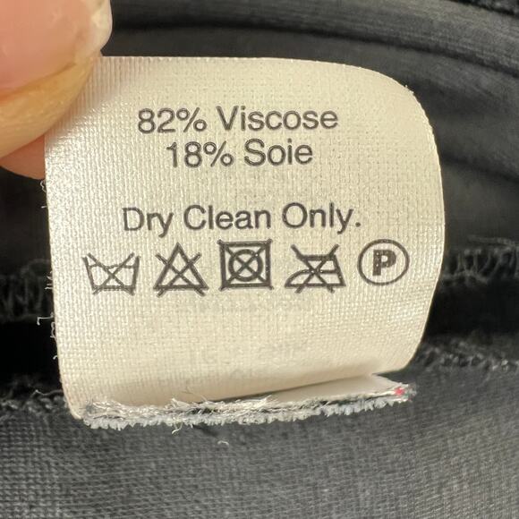 MADEWELL Black Velvet Tulip-Hem Top Silk Blend Relaxed Fit Draped Short Sleeve S - Picture 6 of 6